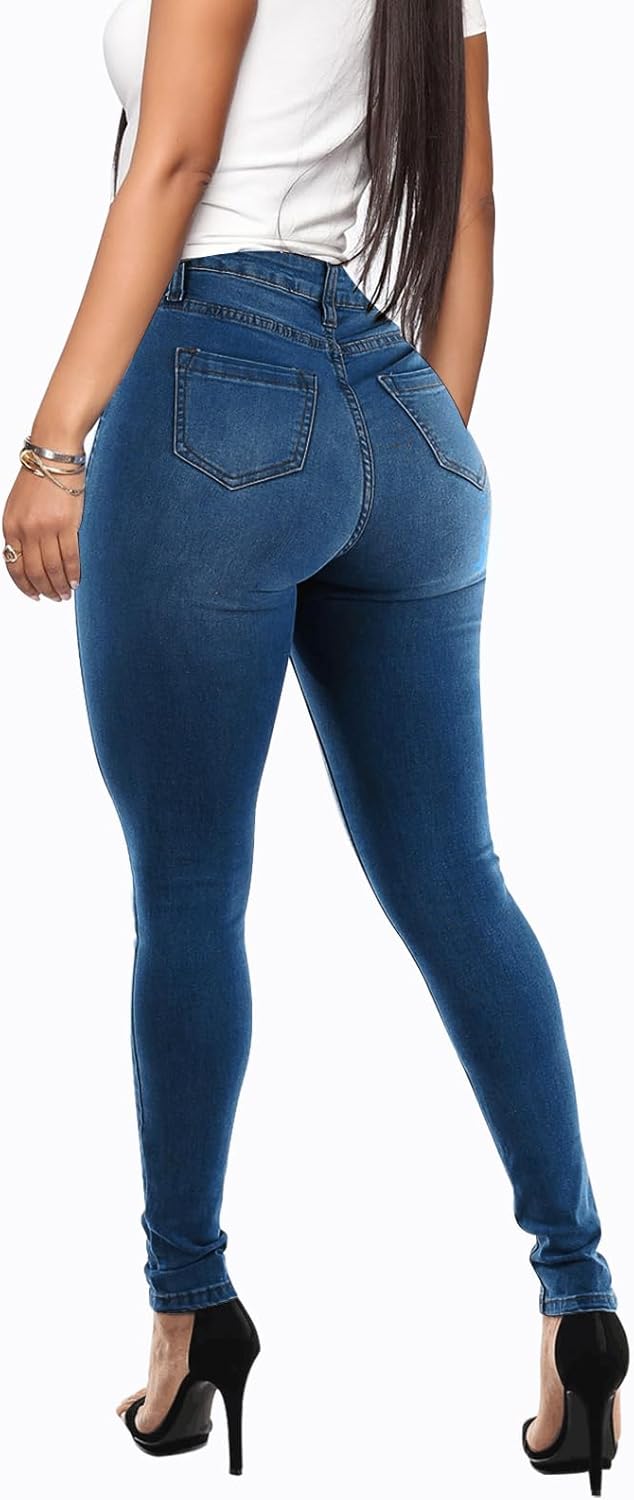 Women Curvy High Waist Stretch Butt Lifting Skinny Colombian Jeans - Image 2