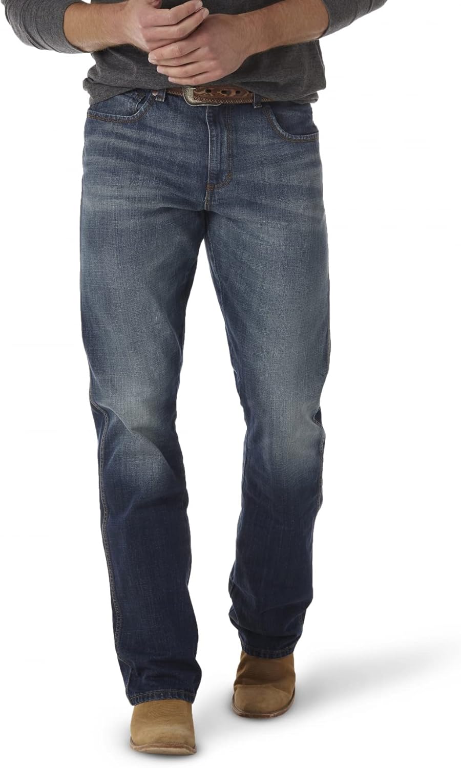 Men Retro Relaxed Fit Bootcut Jeans