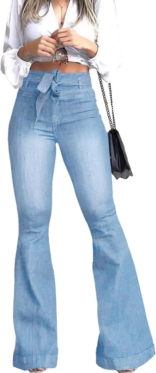 High Waisted Bell Bottom Jeans for Women Flare Jeans for Women Stretch Wide Leg Jeans