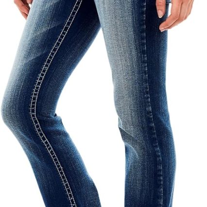 Luscious Curvy Bootcut Jeans for Women Mid-Rise Denim in Petite, Midsize, Plus Size, Juniors Jeans