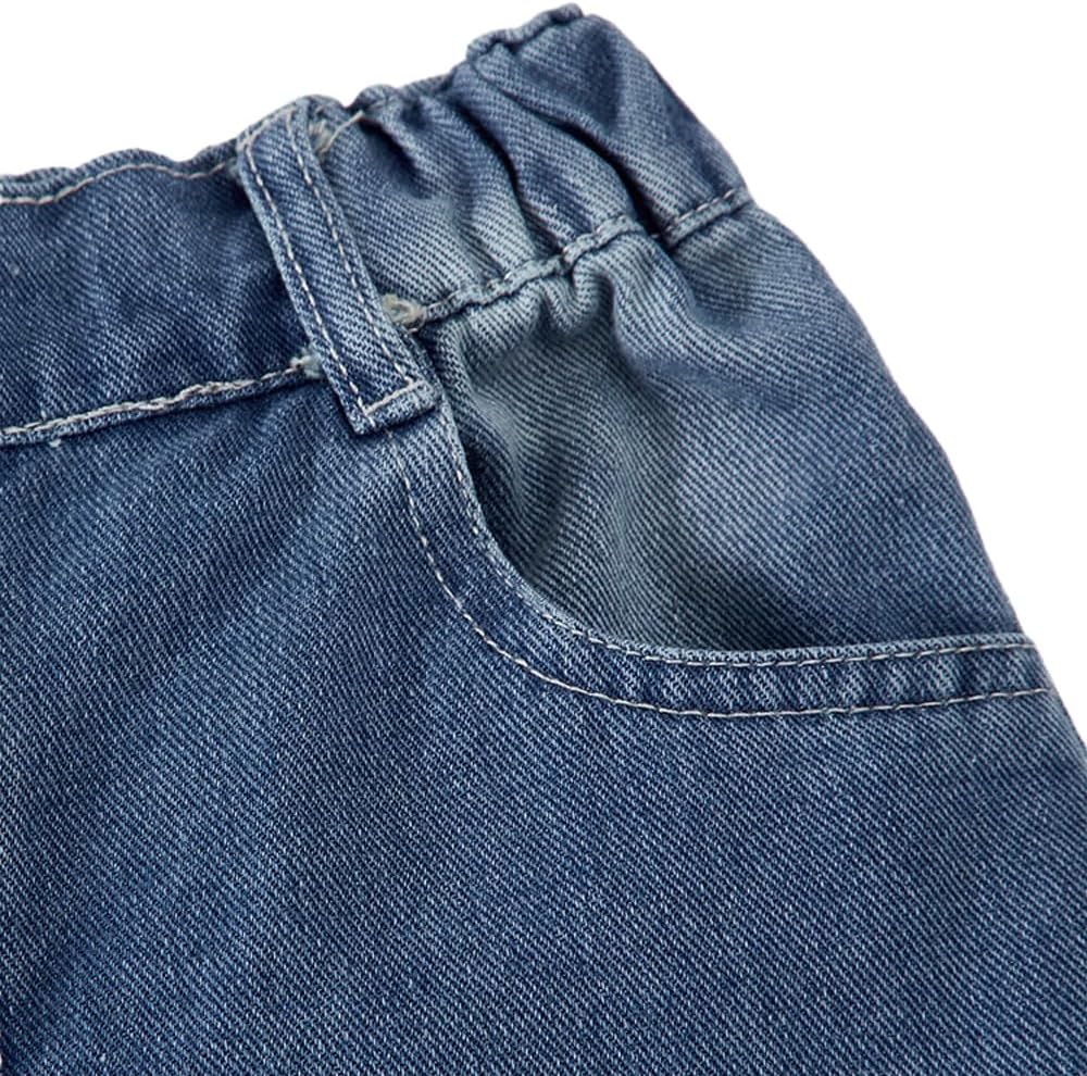 Tween Girls Wide Leg Jeans - Zipper Fly and Pockets, Elastic Waistband Cute Baggy Denim Pants for Girls Clothing - Image 2