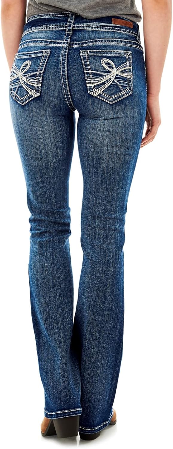 Luscious Curvy Bootcut Jeans for Women Mid-Rise Denim in Petite, Midsize, Plus Size, Juniors Jeans - Image 2
