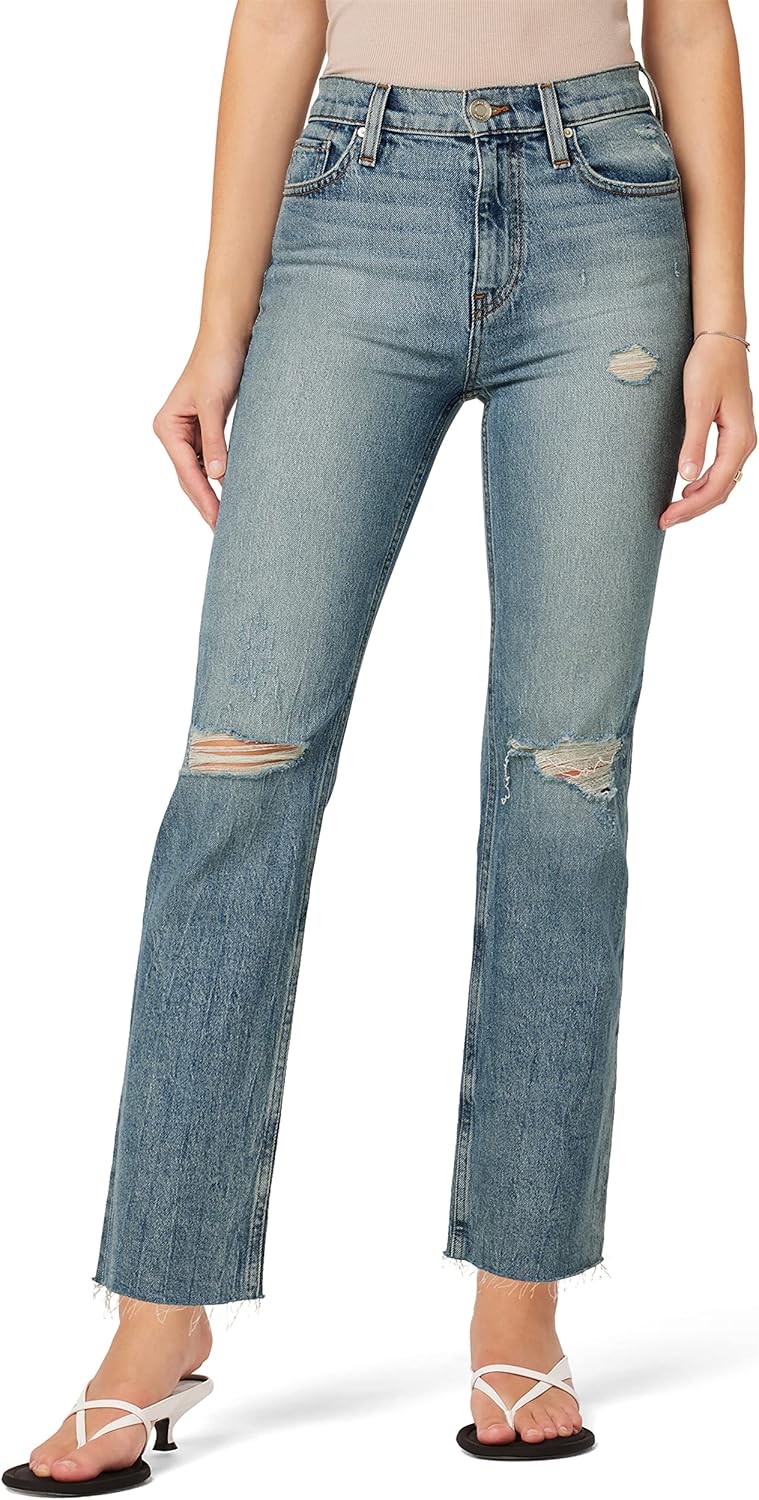 Women High-Rise Straight Leg Ankle Jean