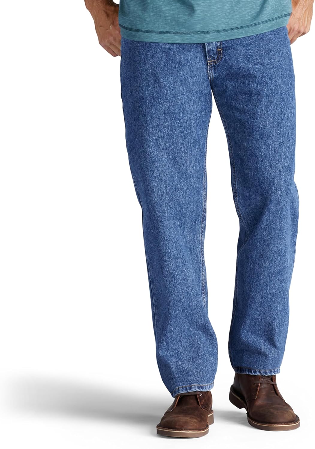 Men Relaxed Fit Straight Leg Jean