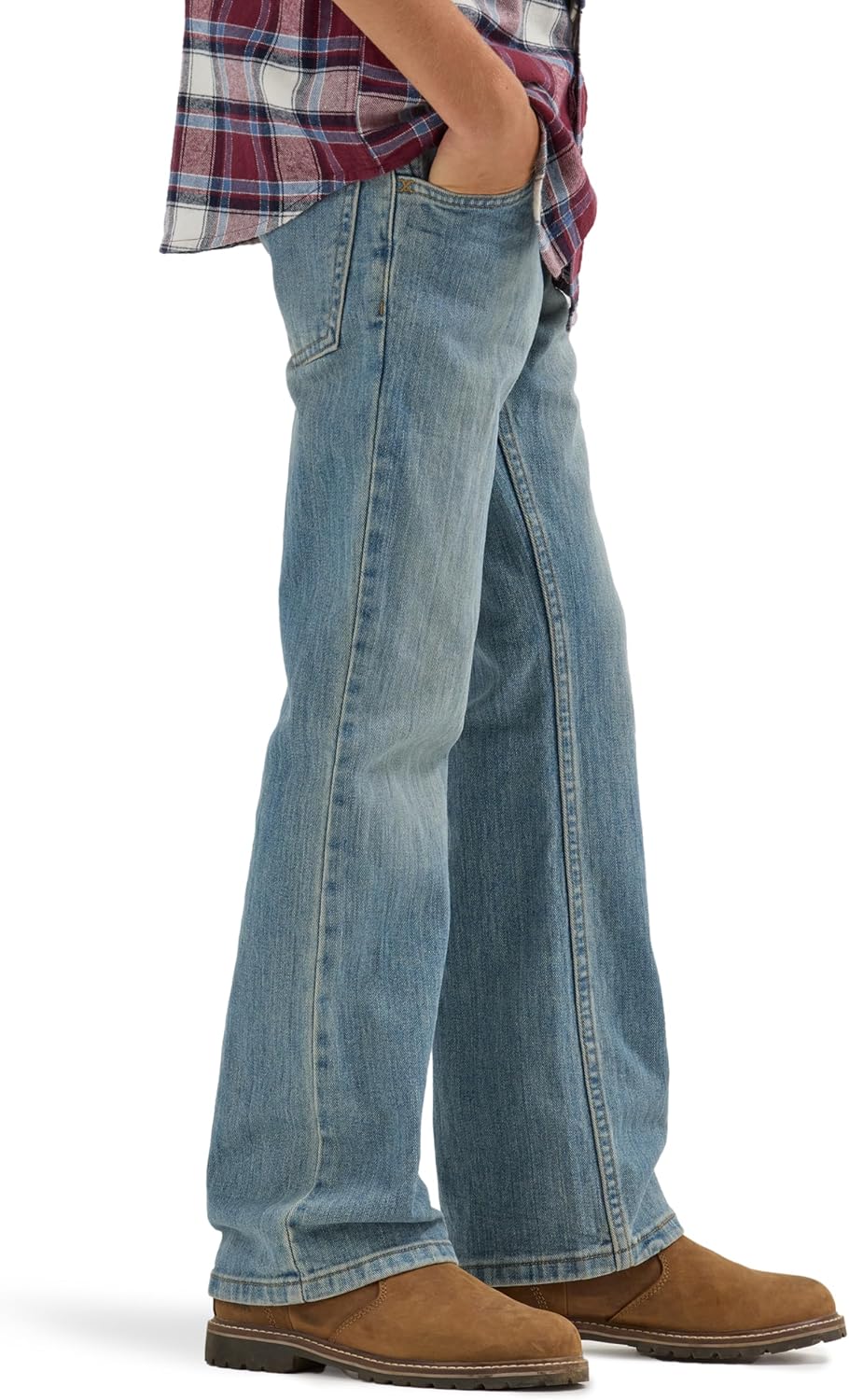 Boys' Boot Cut Jean, Stonewash Indigo, 10 - Image 2