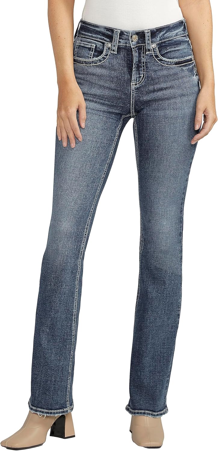 Women Mid Rise Curvy Fit Bootcut Jeans